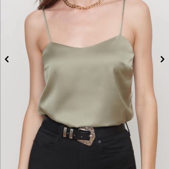 Dynamite Tops - Dynamite Satin Cami (Green)